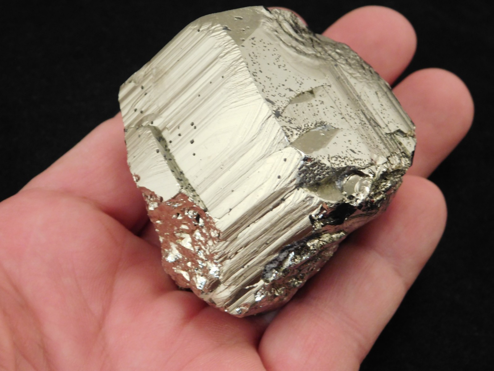 Larger! 100% Natural Pyrite CUBE Cluster Huanzala Mine Peru 358gr