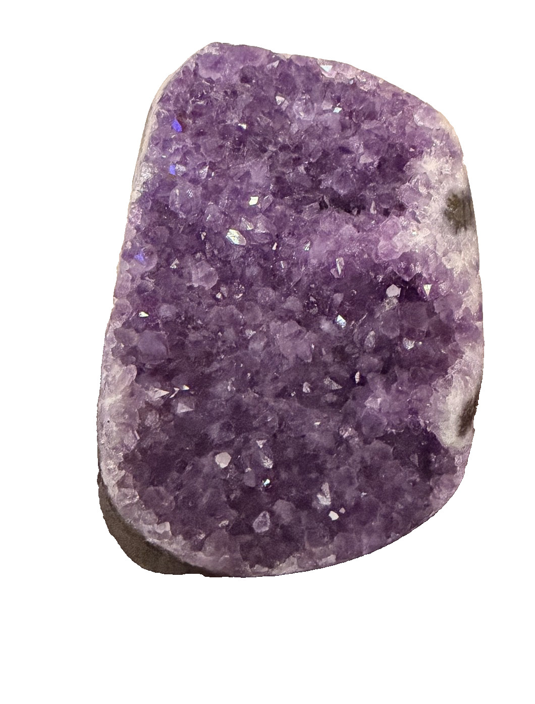 Amethyst Cut Base Freeform 51.7oz Druzy Cluster Approx 6in Purple Crystal Slab