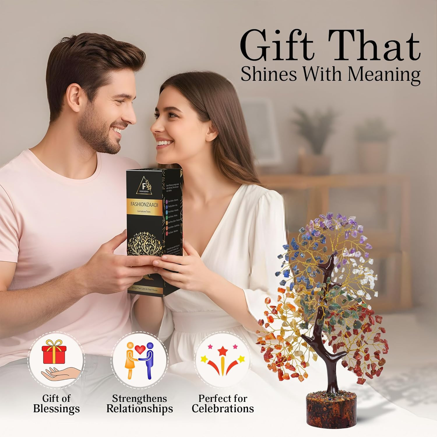7 Chakra Tree of Life – Crystals & Healing Stones | Birthday Gifts for Women | C