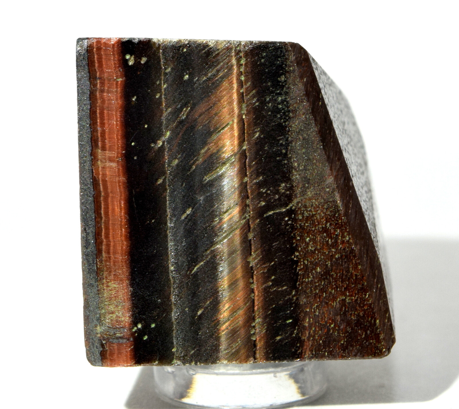 210ct Red Tiger Eye Point Polished Chatoyant Gemstone Crystal Mineral – Africa