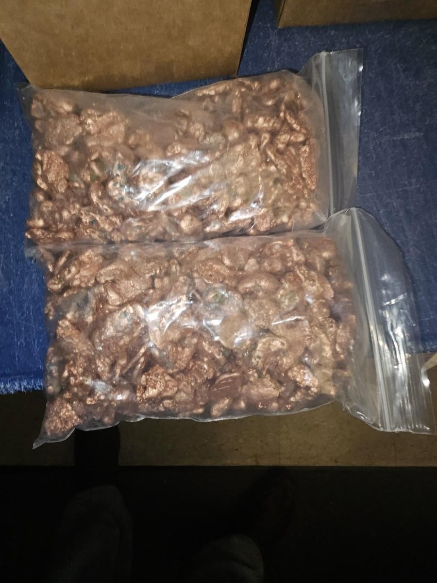 Natural Native Copper Nuggets: 1 pound bag. Keweenaw Michigan