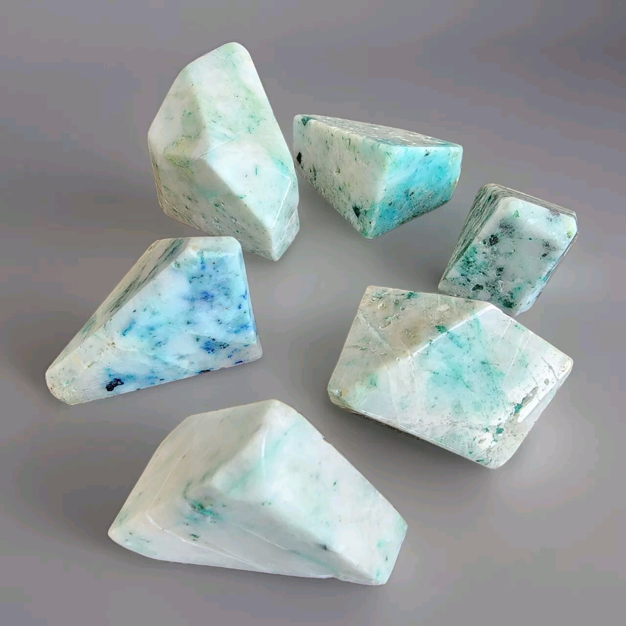 Lot Of 6 Phoenix Stone Freeform Pieces – 438g – USA