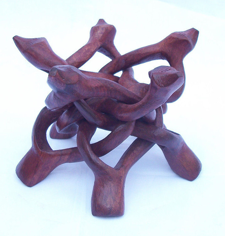 Wooden Hand Carved five Leg Stands for Crystal Balls, Spheres, Eggs, Minerals