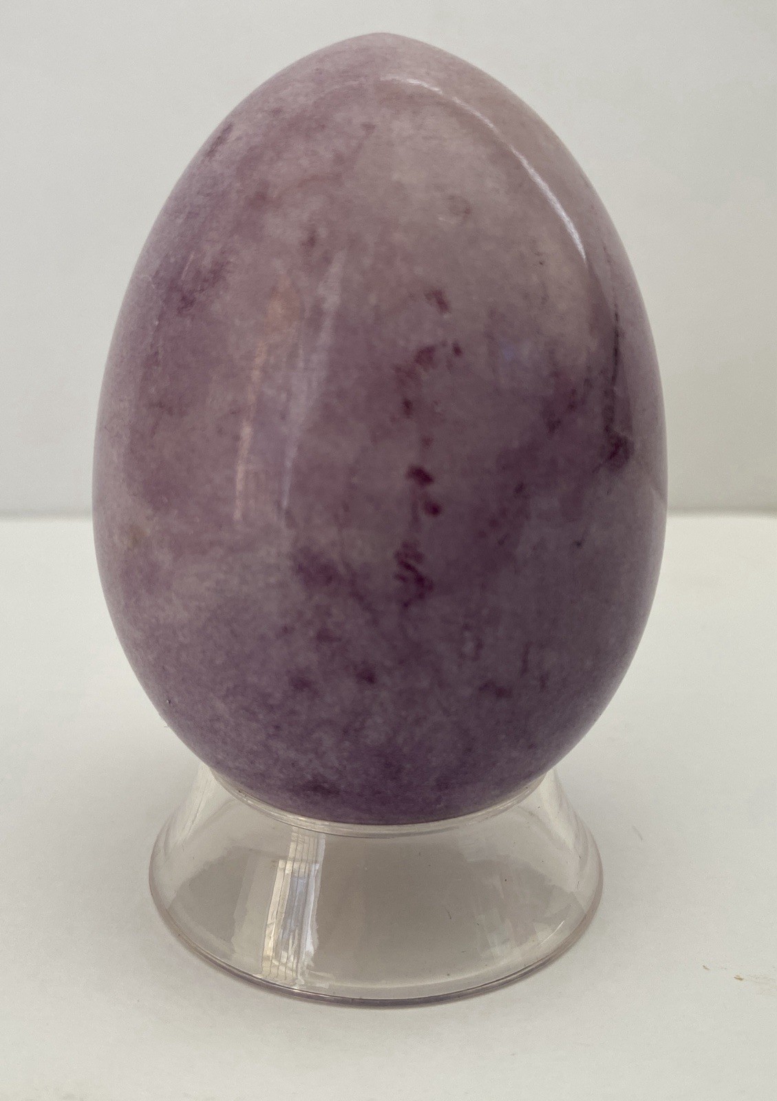 Natural Onyx Stone Egg With Stand Hand Polished Banded Agate Calcite Crystal