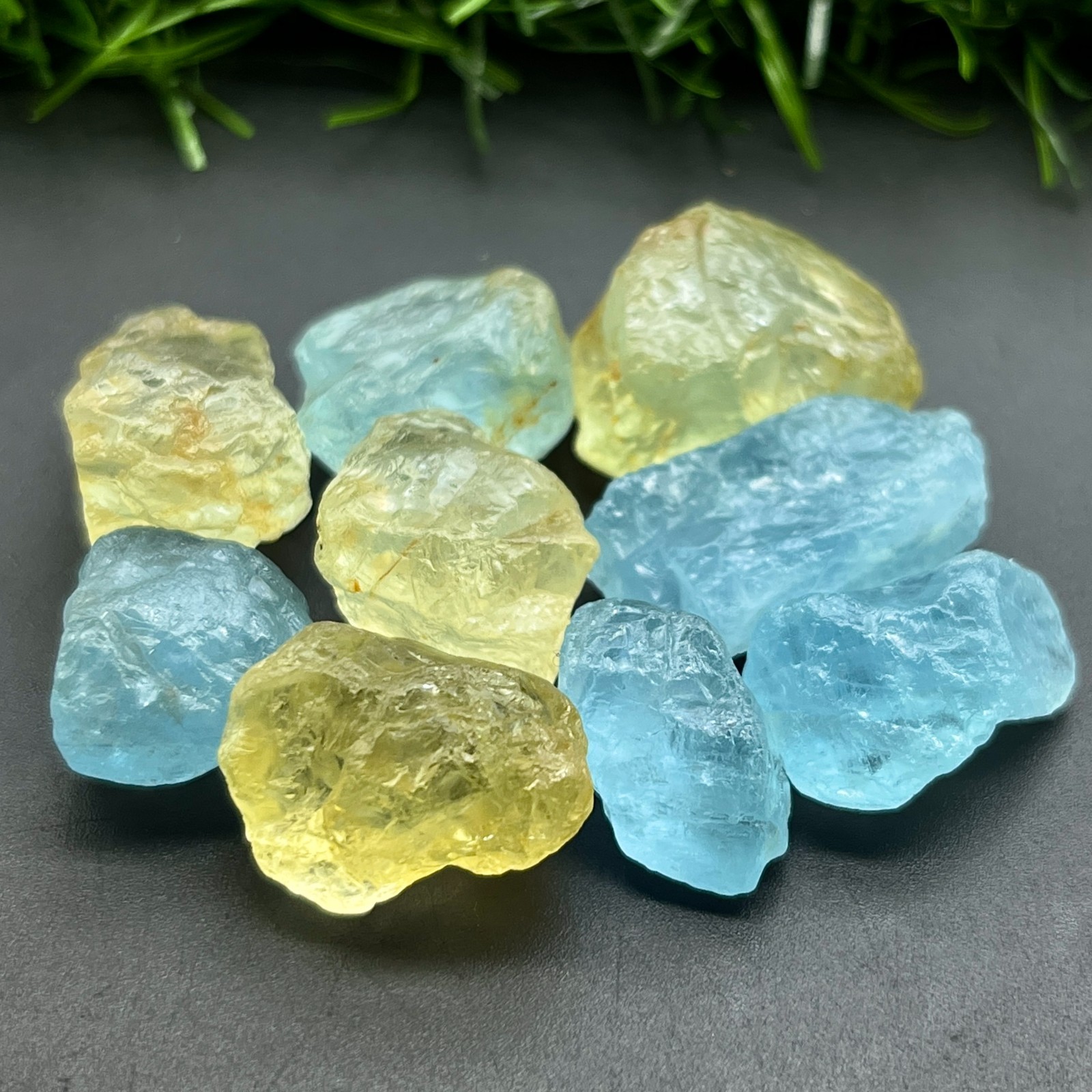 280 Cts Natural Multi Aquamarine Rough Lot – Beryl Gemstone Crystals