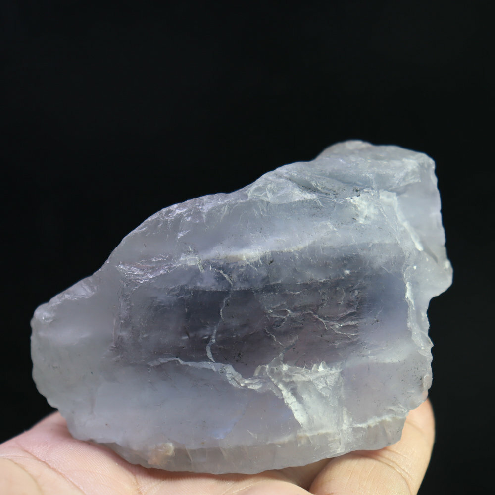 341g Natural Not Polished Original Purple Fluorite Crystal Mineral Specimen