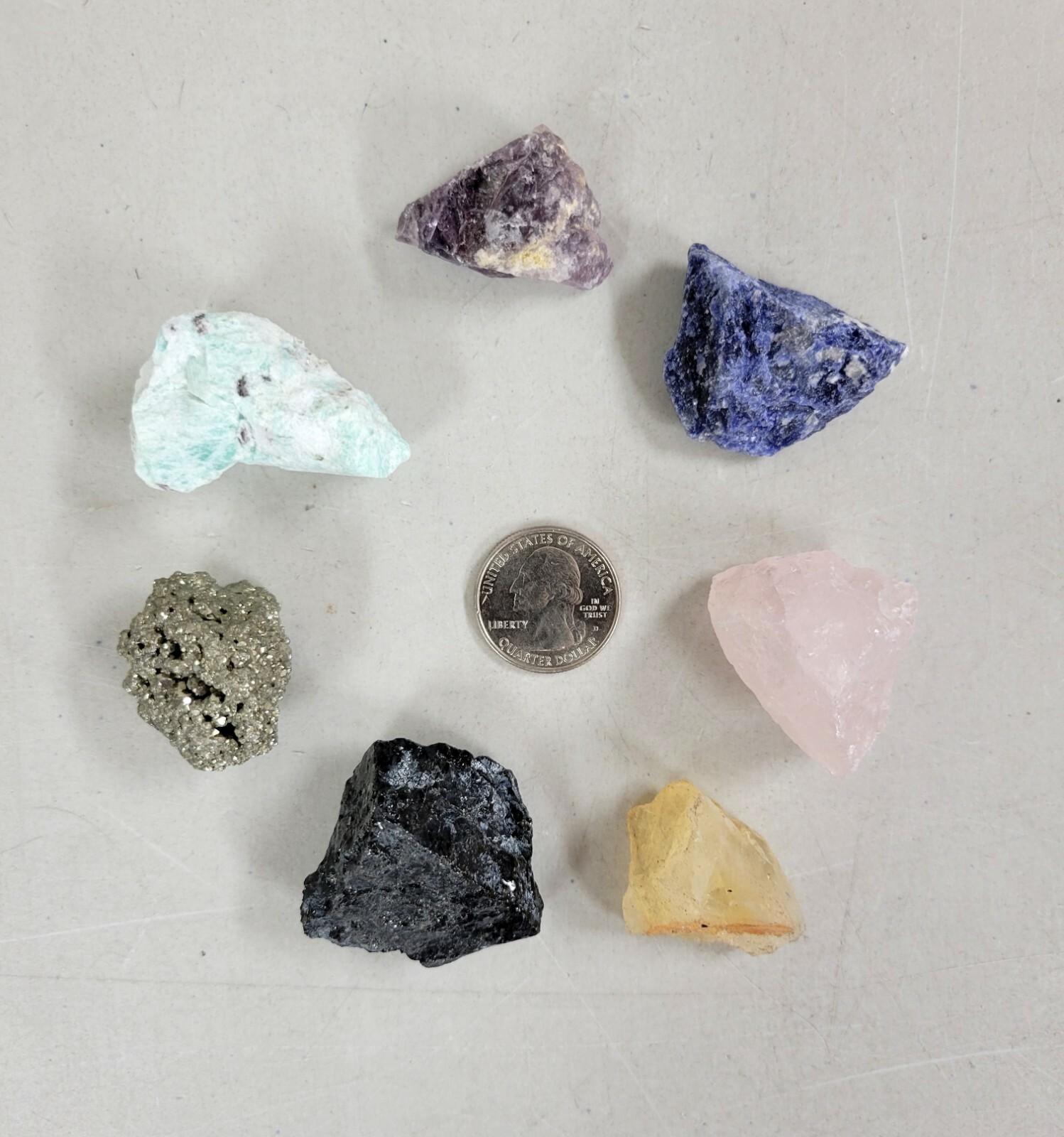 7 CHAKRA Crystals Set – Raw Natural Healing Crystals Collection Rough Gemstones