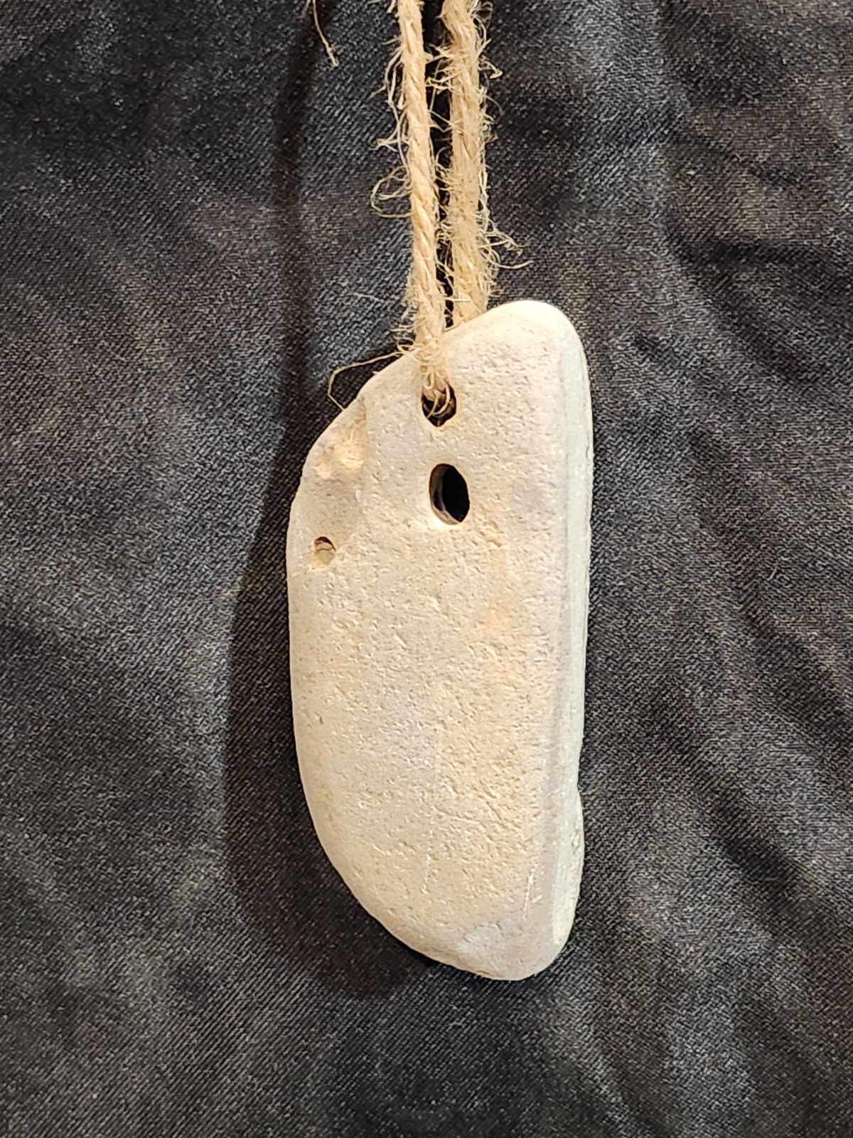 Hag Stone Fairy Odin Hex Witch Adder Wishing Rock w/Holes Wicca Protection (H17)