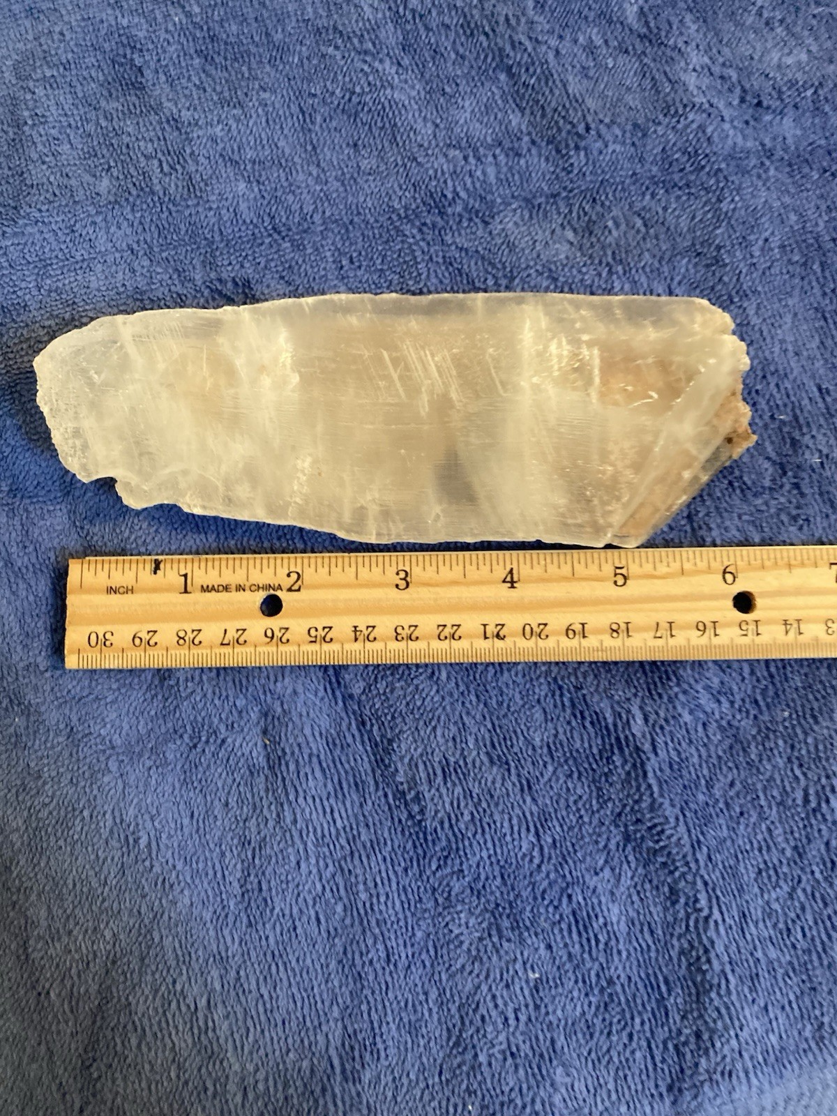 Gypsum is a transcparent, crystalline variety of the mineral selenite