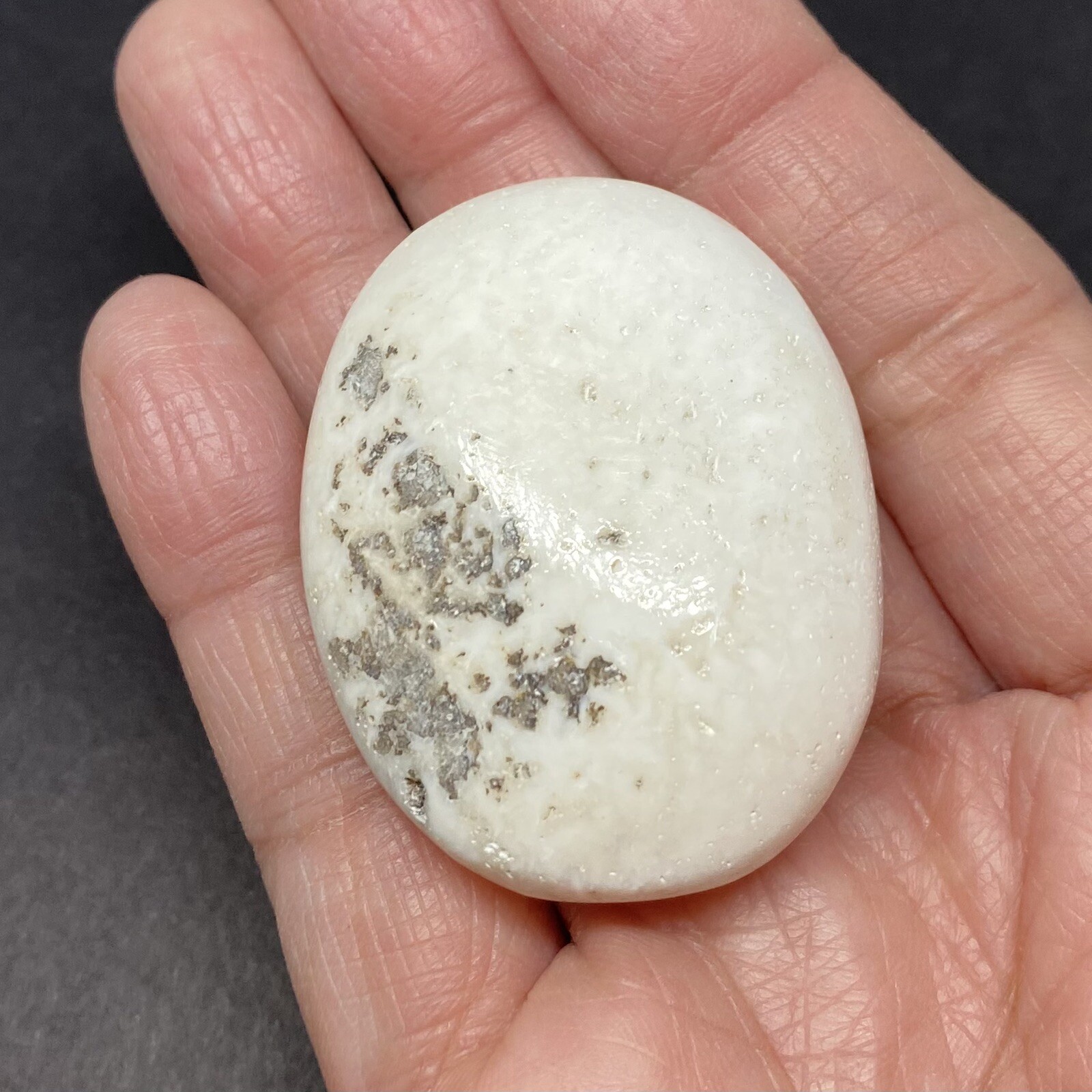 Scolecite Palm Stone From India 38g 1 1/2in “B” Grade Reiki