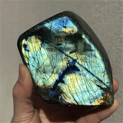 580g Natural Labradorite Quartz Crystal Spectrolite Mineral Reiki healing