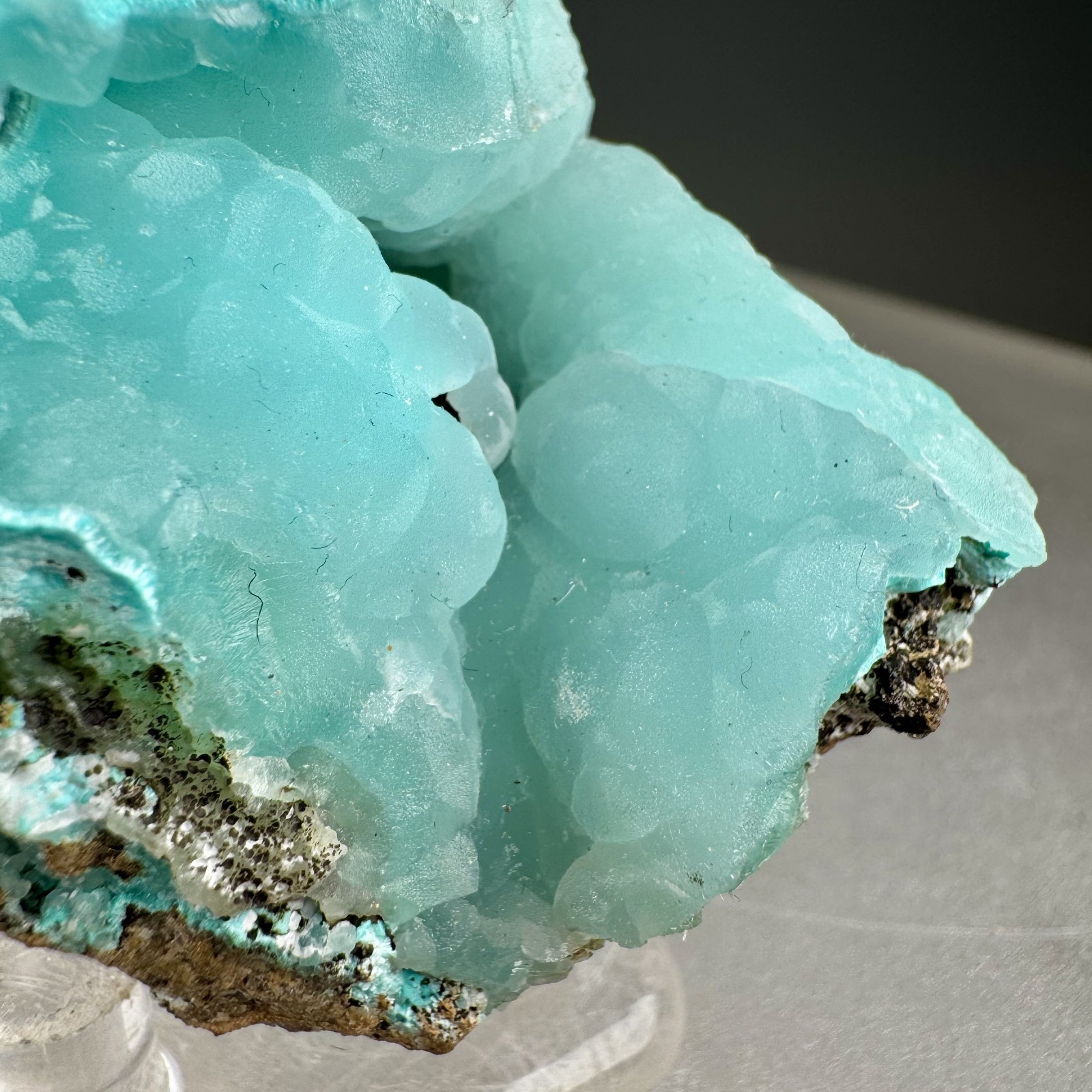 Vibrant Blue Smithsonite: Yanga Koubenza mines, Mfouati, Republic of Congo