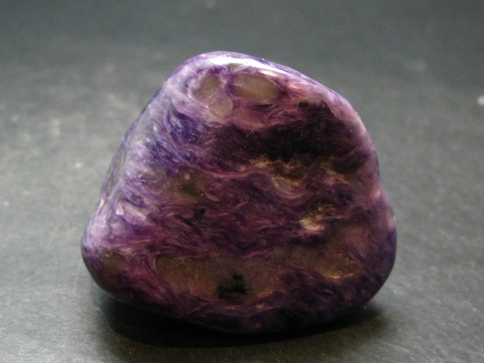 Large Nice Charoite Tumbled Stone from Russia – 80.69 Grams – 2.0″