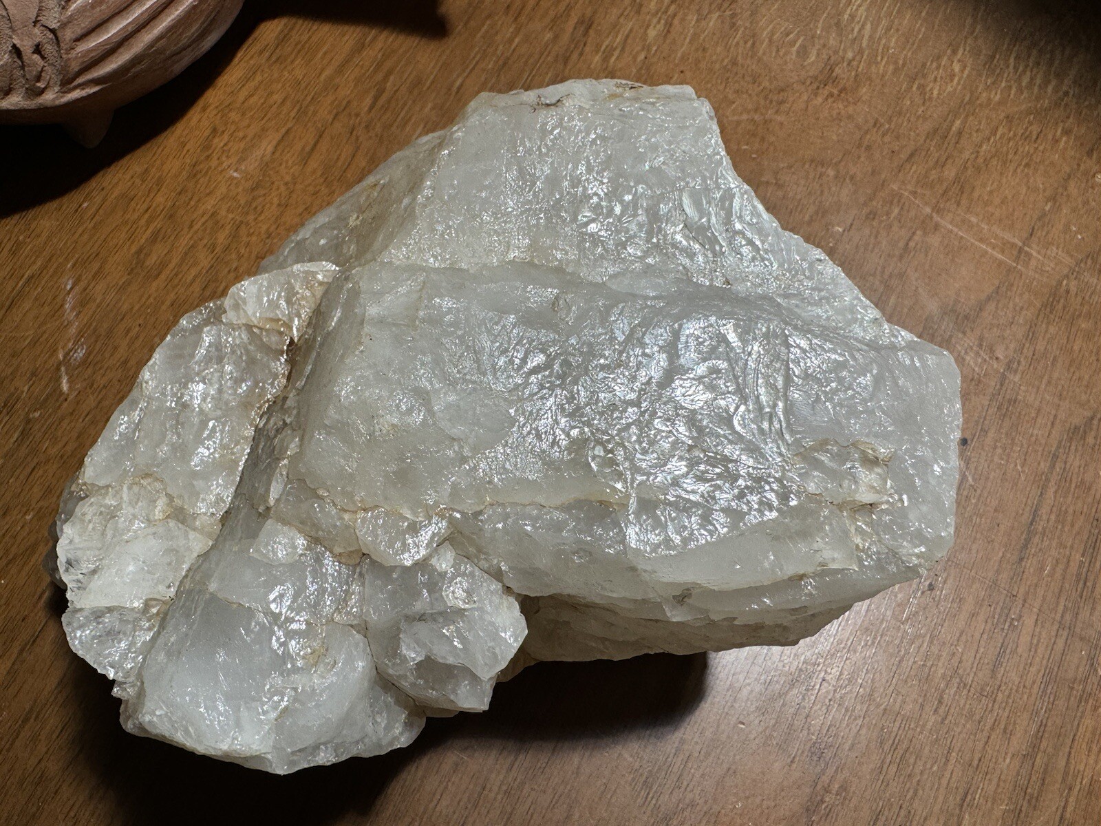 6.6lb Clear Smoky Quartz Crystal Cluster Rainbow Luminescent Rough Specimen