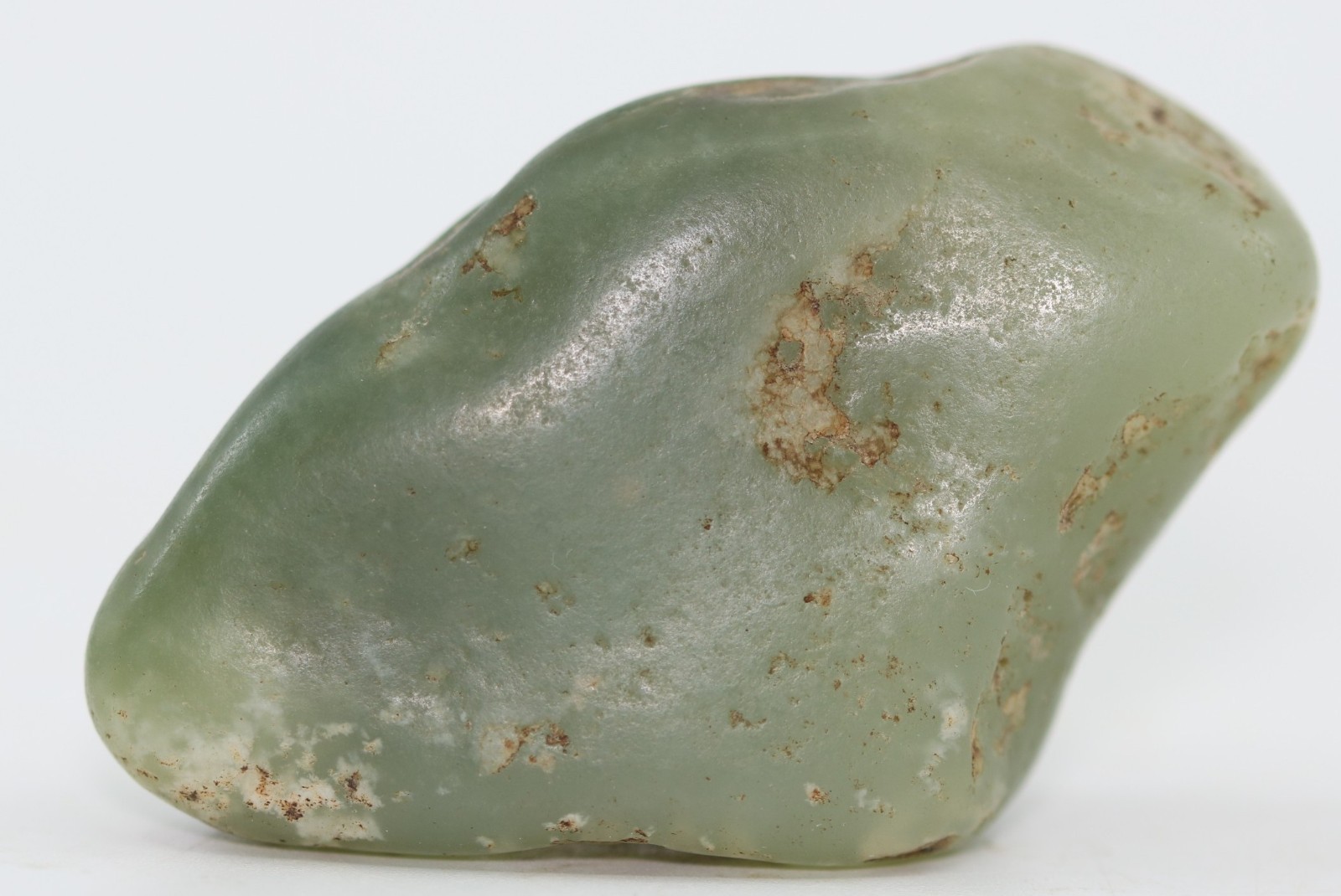 Beautiful Natural Jade Vitim River-tumbled Siberia Russia 63g COA 7039