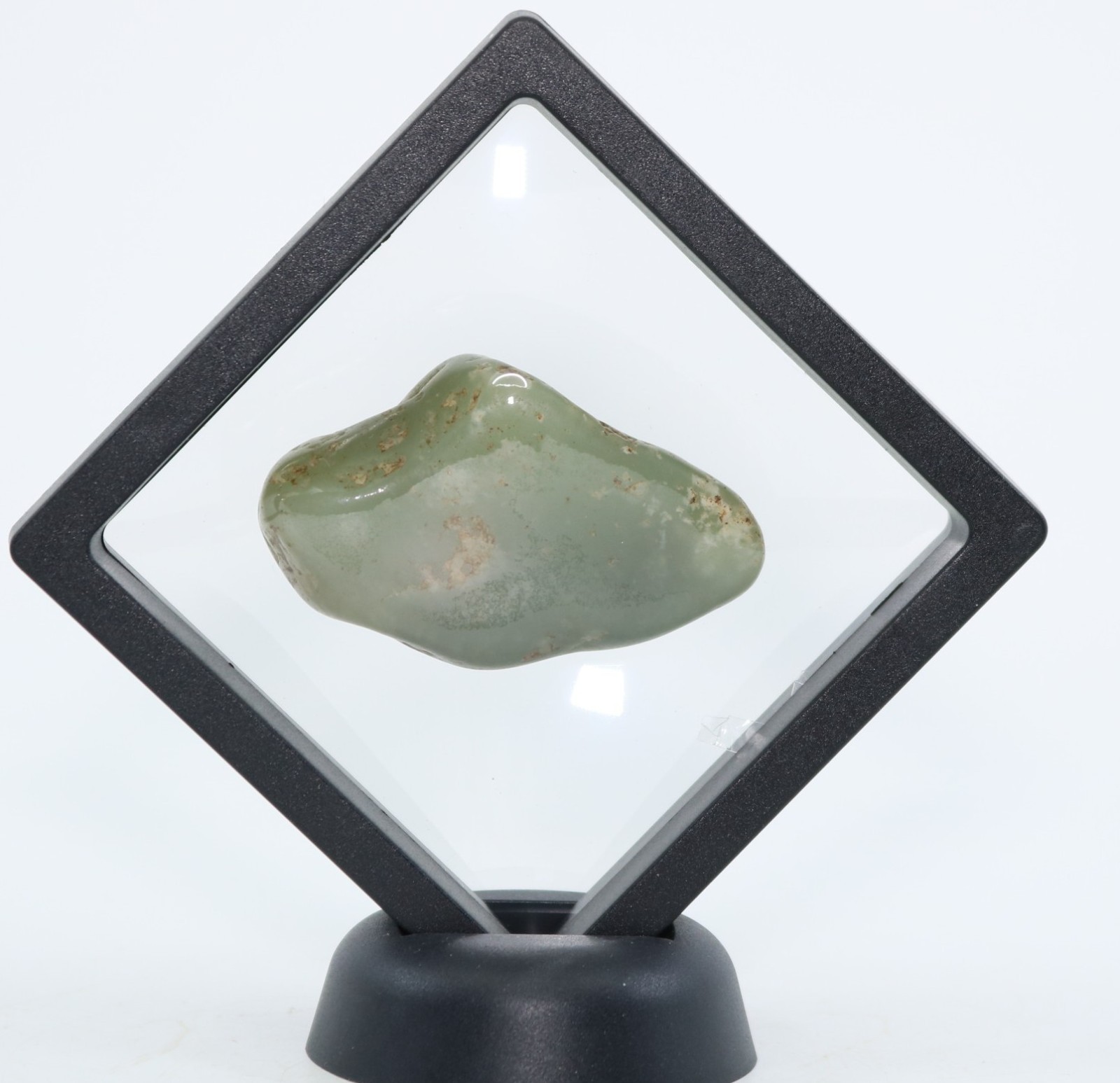 Beautiful Natural Jade Vitim River-tumbled Siberia Russia 63g COA 7039
