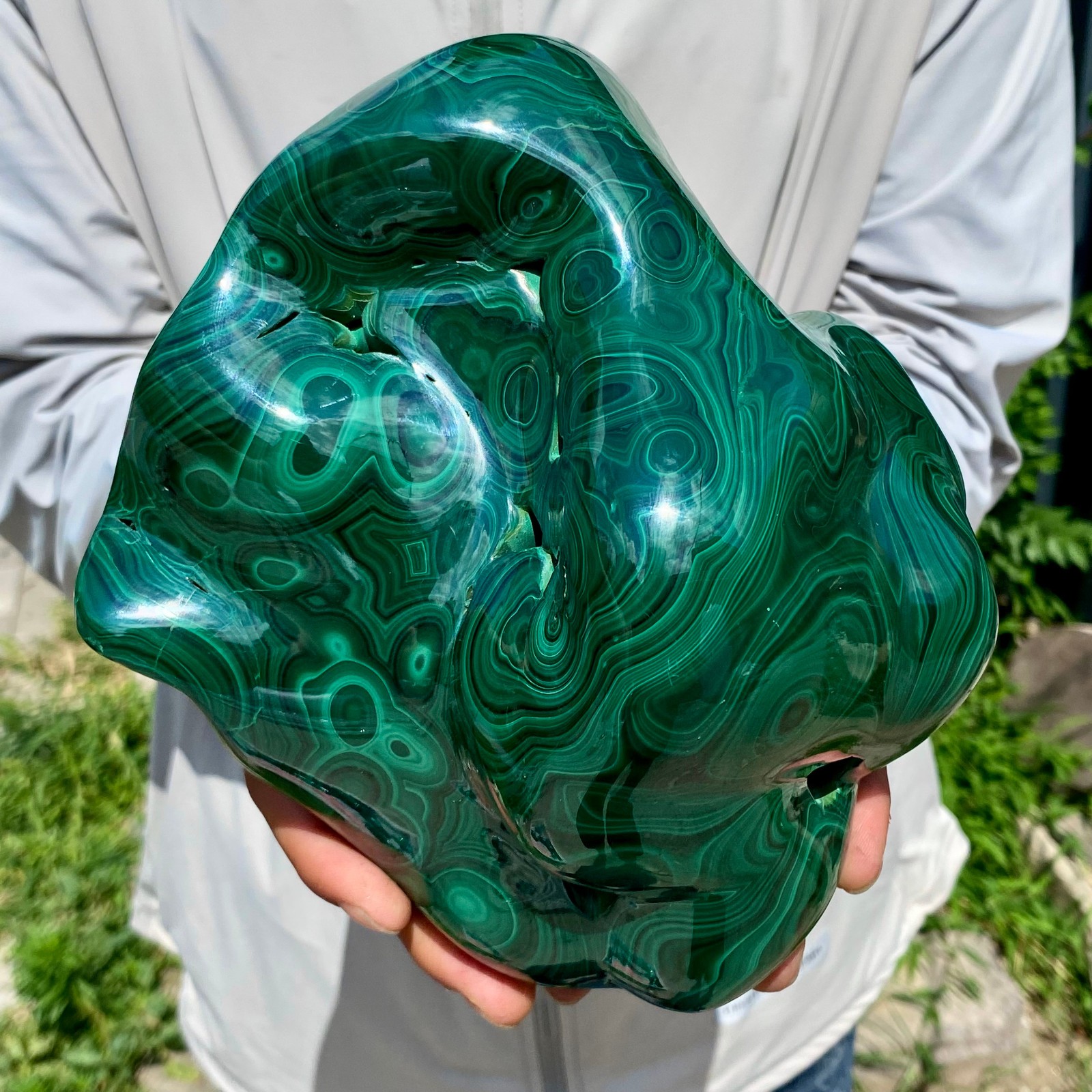 8.13LB TOP Natural Malachite crystal quartz Mineral specimen Reiki gem