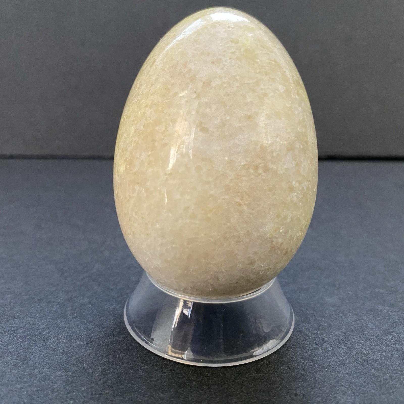 Natural Onyx Stone Egg With Stand Hand Polished Banded Agate Calcite Crystal