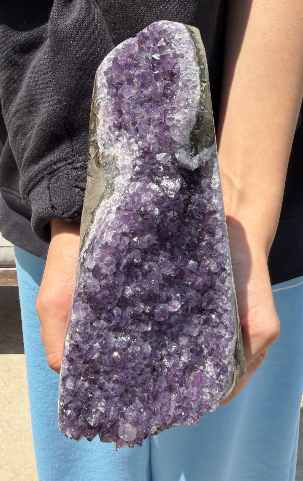Uruguayan Amethyst Cluster 4lb 1.5oz 7.25″ Cut Base Free-Standing One of a Kind