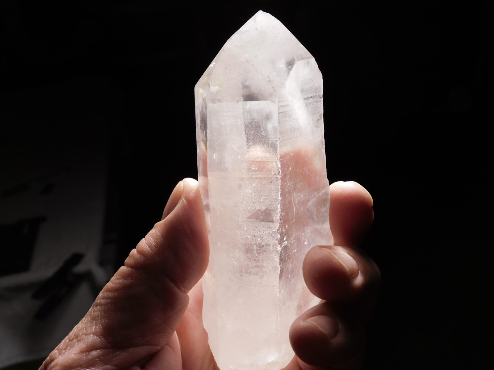 Larger! Very Nice and Natural LEMURIAN Quartz Crystal Brazil 235gr