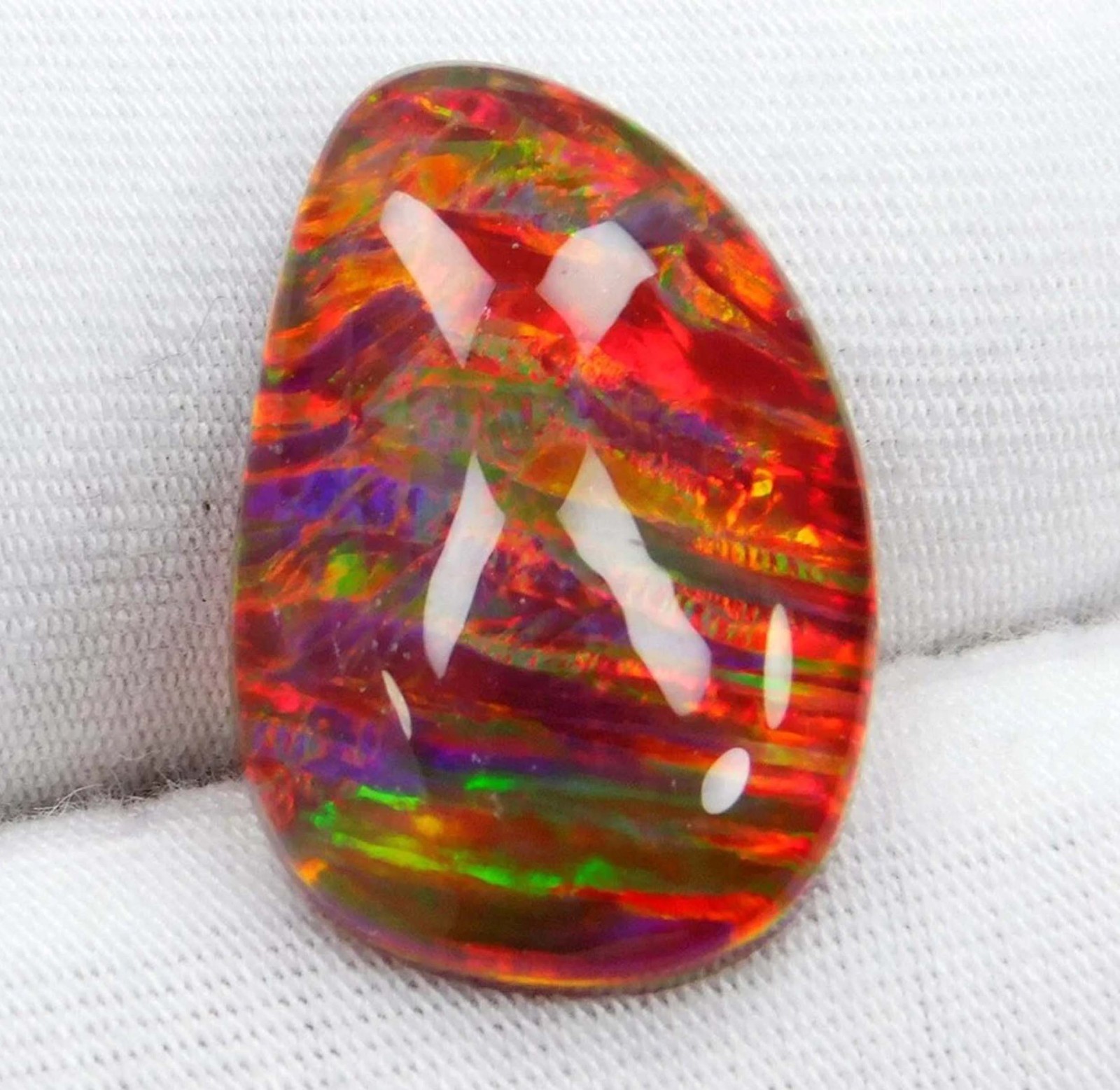 Doublet 60.25 Ct Fancy Natural Ammolite Opal-Like Organic Loose Gemstone 5SJC