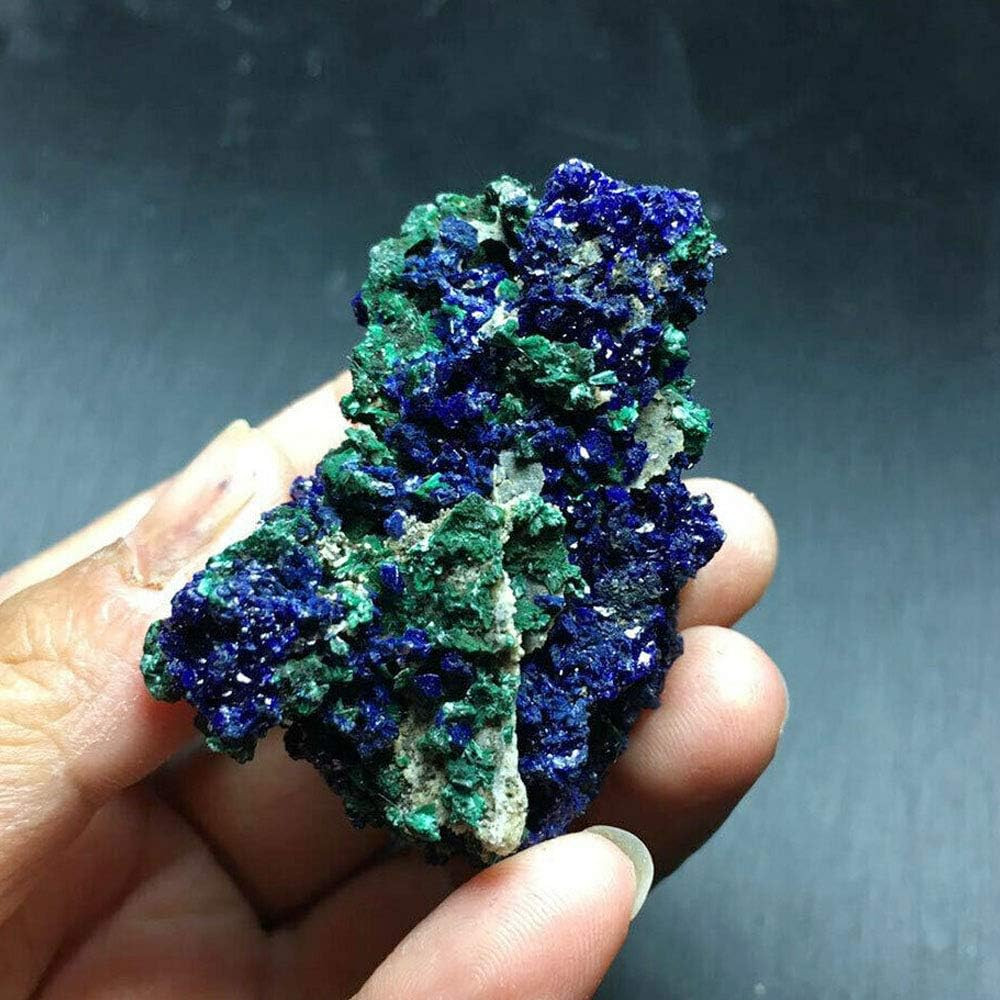 Wixine 1Pcs Natural Azurite Malachite Crystal Mineral Specimen Healing Stone