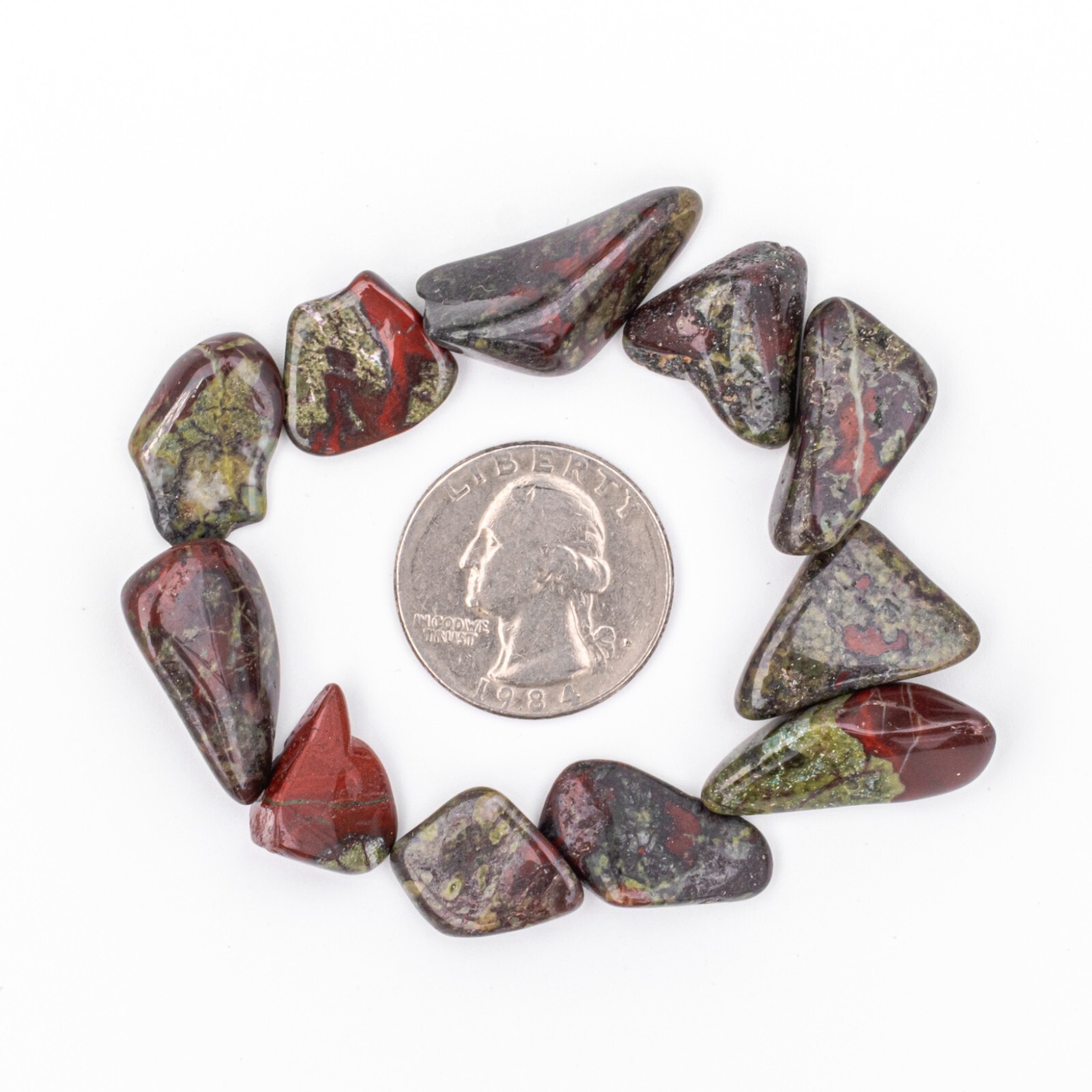25g Tumbled Dragons Blood Jasper Gemstone Crystals 5-20 Stones Bulk Gems Rocks