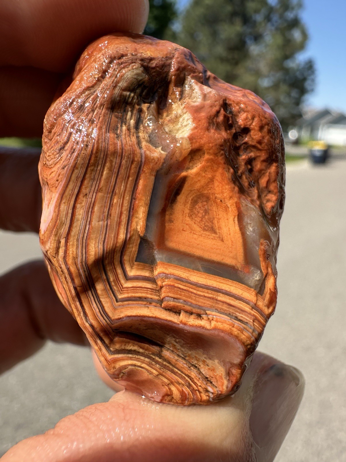 1.45 oz Lake Superior Agate Rare Chalky Opaque Fire Canyon Paint Agate (DEAL)