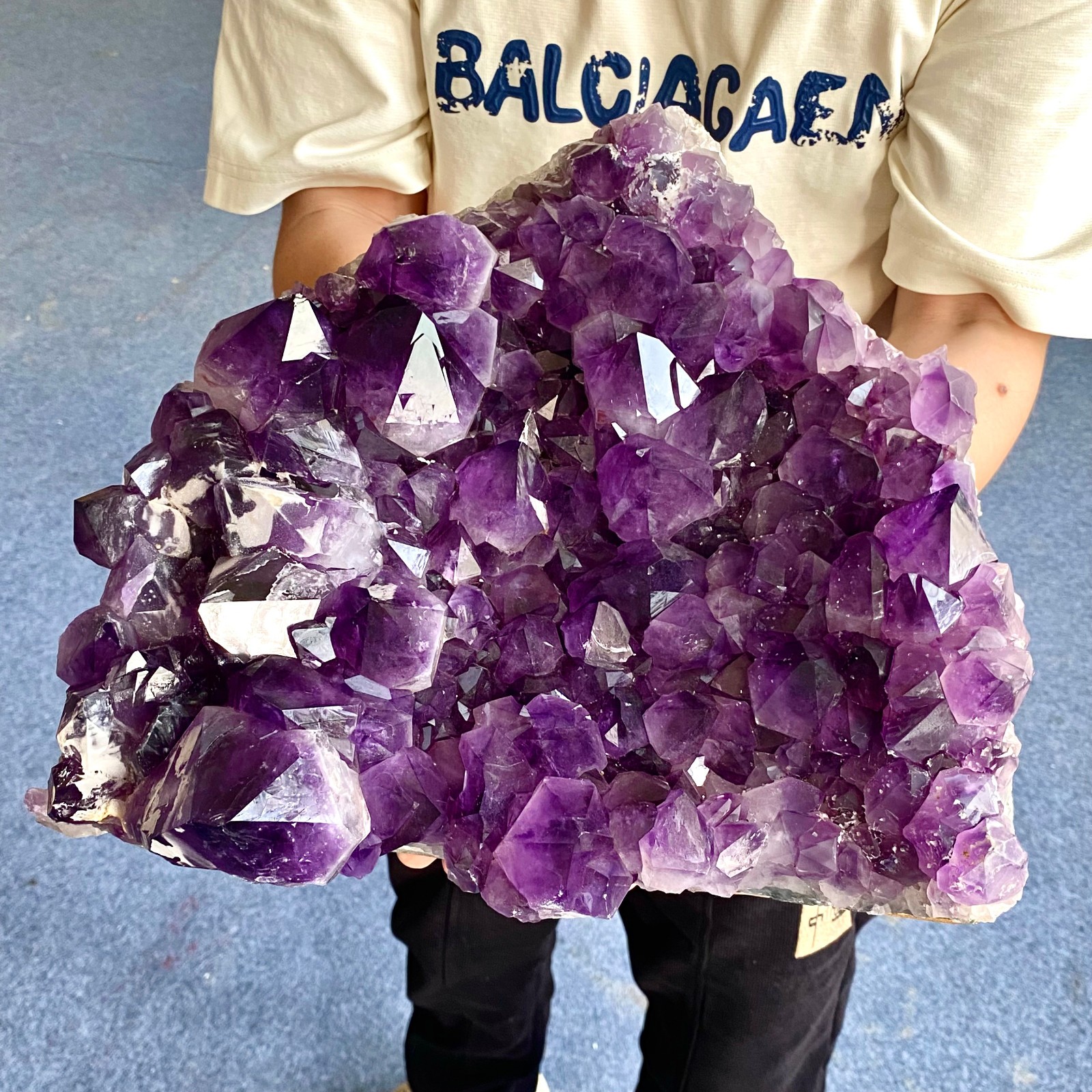25.19LB Large Natural Amethyst geode quartz cluster crystal specimen Healing.