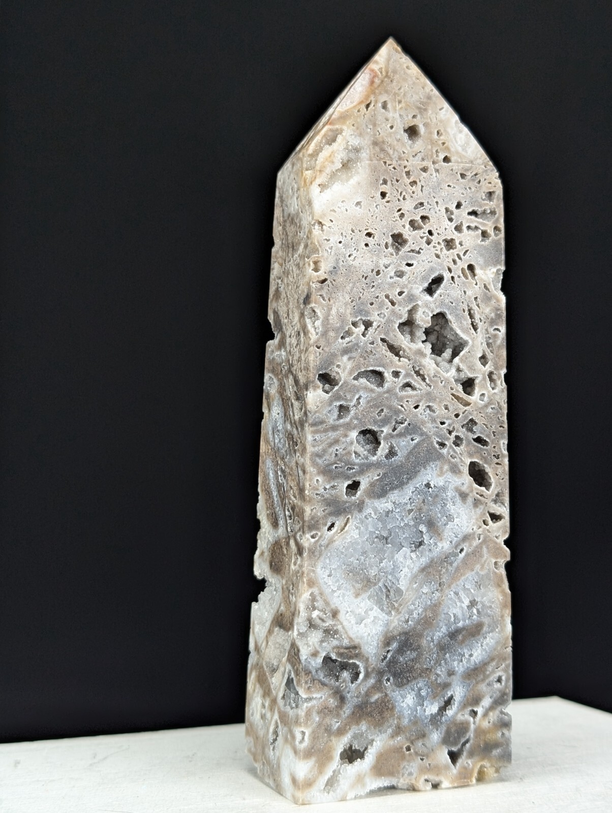 Sphalerite Tower Druzy Crystal Large Gemstone Point Mineral Wand