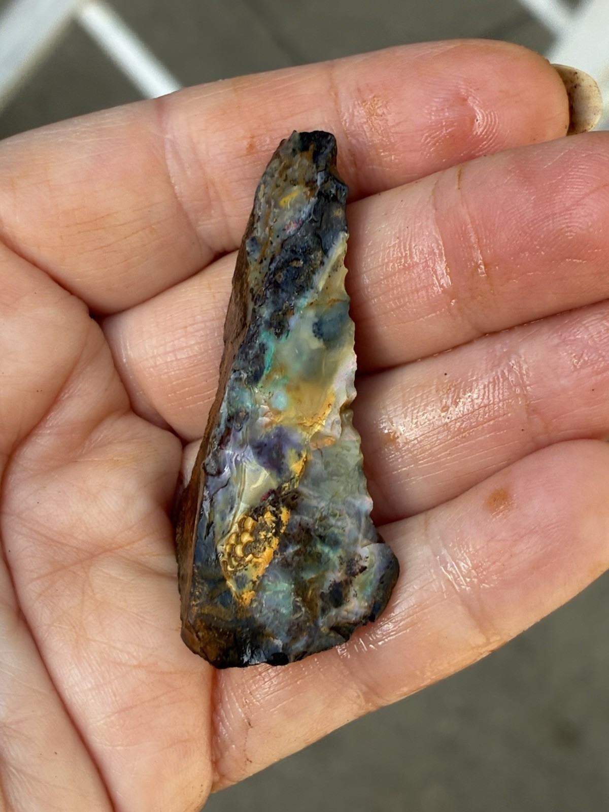 Beautiful 89ct Large Australian Boulder Opal Rough Loose Multicolor Specimen J