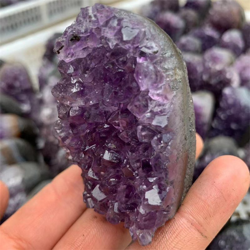 Natural Amethyst Quartz Crystal Cluster Healing Stone Geode Specimen Collections