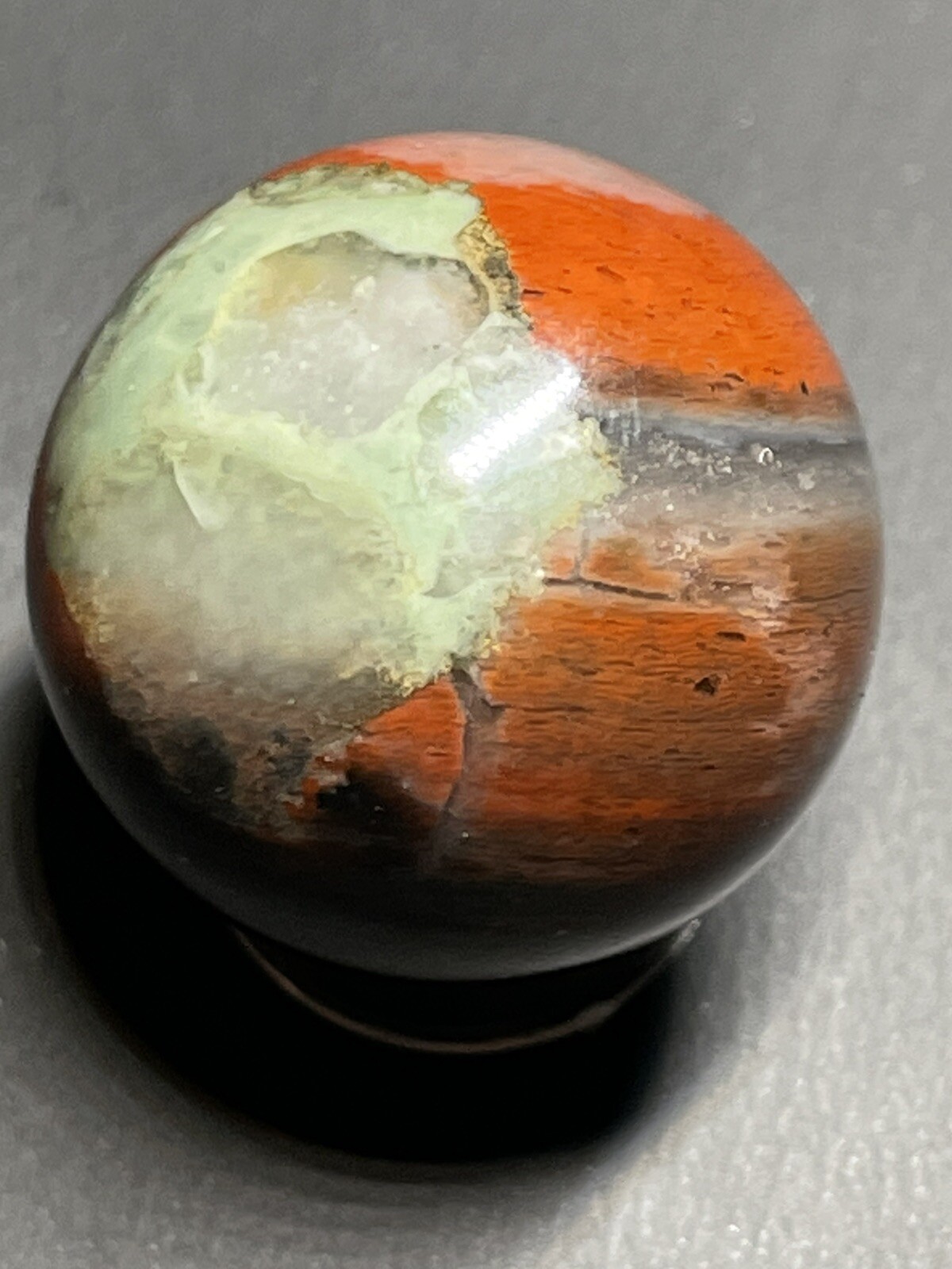 African Bloodstone Mini Sphere Orb Ball Marble 23.8mm 19g