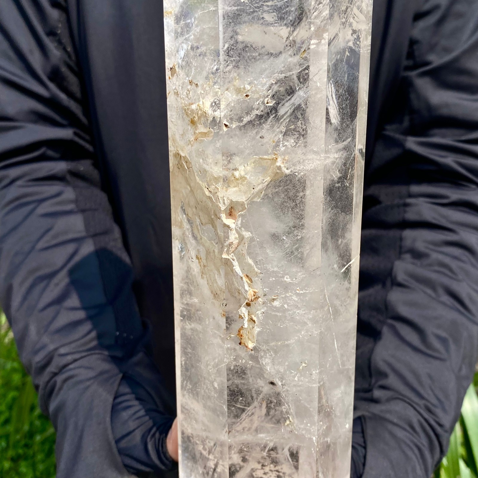 6.17LB Natural Clear Crystal Obelisk Quartz Energy Tower Point Reiki Healing Gem