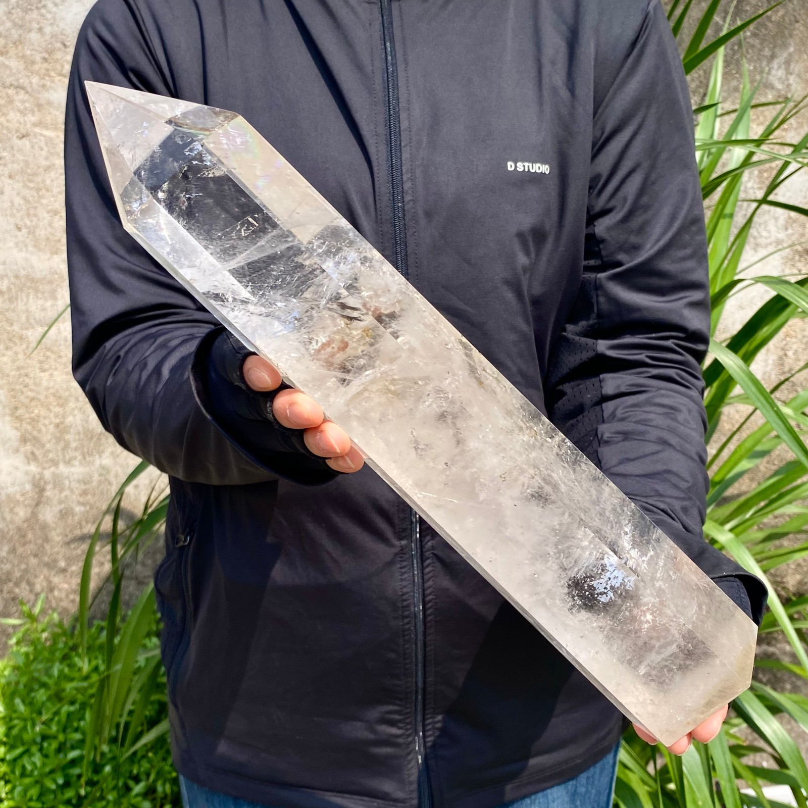 6.17LB Natural Clear Crystal Obelisk Quartz Energy Tower Point Reiki Healing Gem