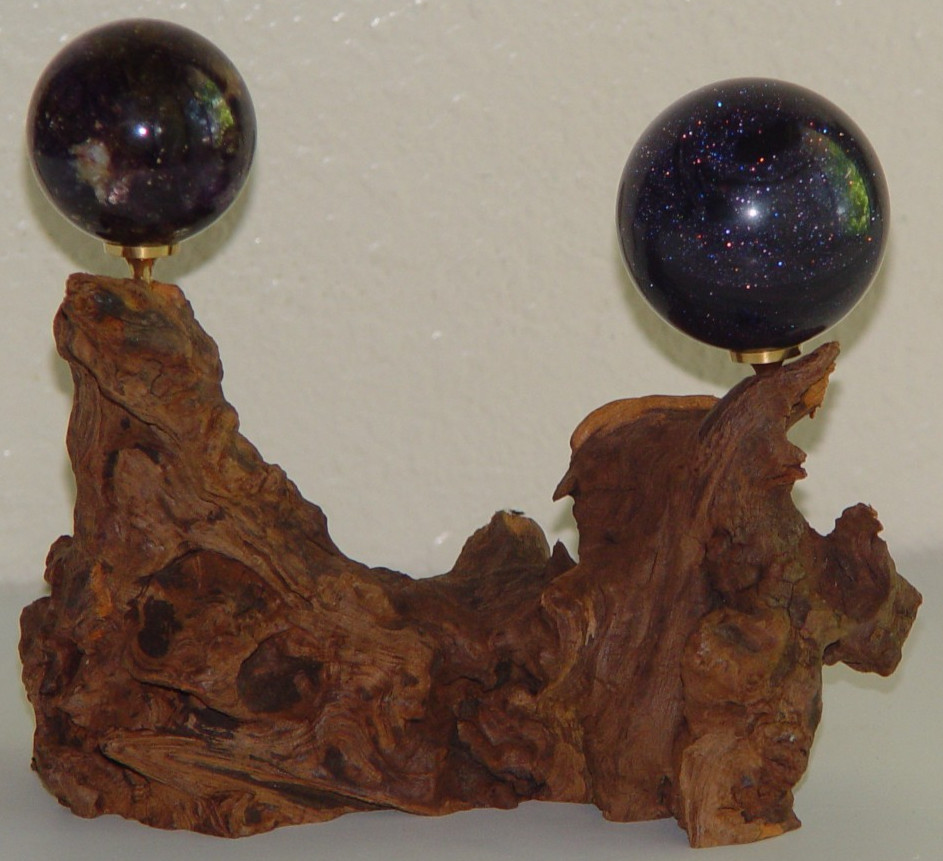 Large Natural Driftwood Sphere Stand Display Holder Crystal Ball Wood Base