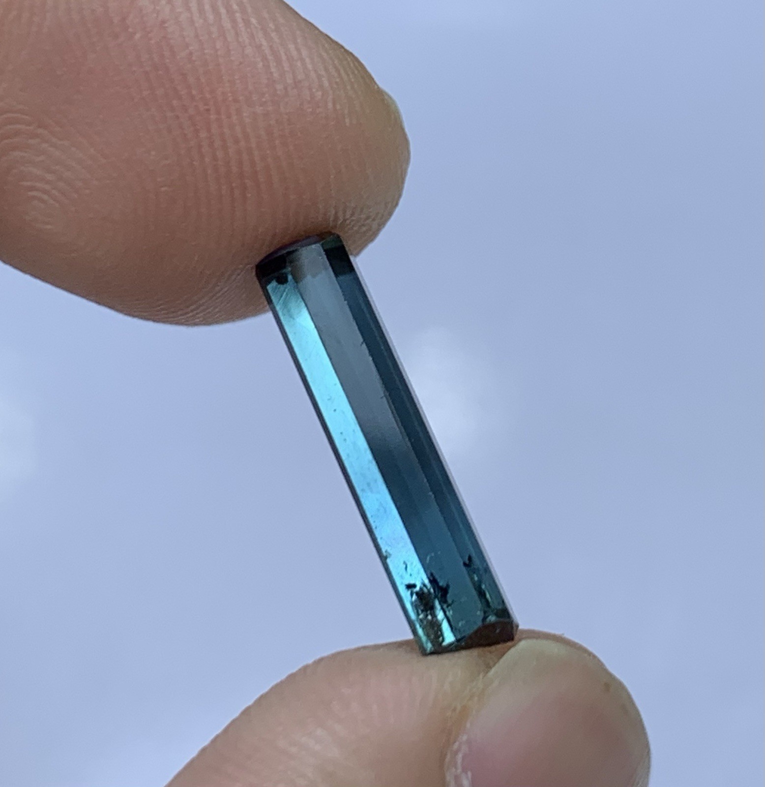 3.15 Carats Blue Tourmaline Faceted Gemstone From Afghanistan.