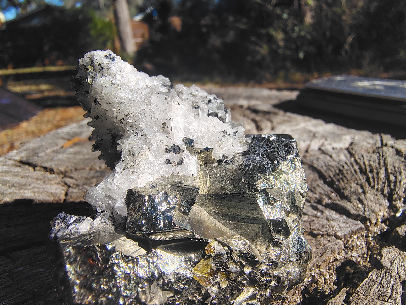 pyrite quartz cube matrix Peruvian