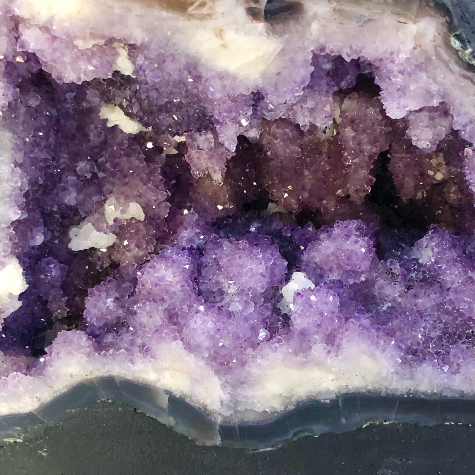 25.6LB Natural agate Amethyst geode quartz cluster crystal Cathedral specimen He