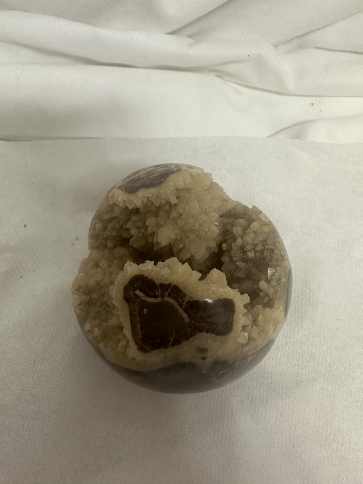 Septarian Dragon Stone Sphere Geode Calcite Druzy Crystal Ball Polished Sphere
