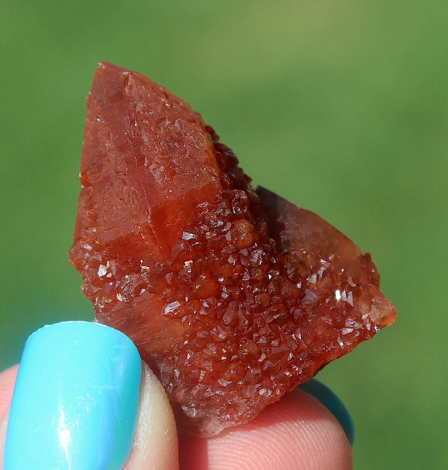 Red Quartz Ferruginous Quartz Crystal Cluster From Morocco 3.3 Cm’s