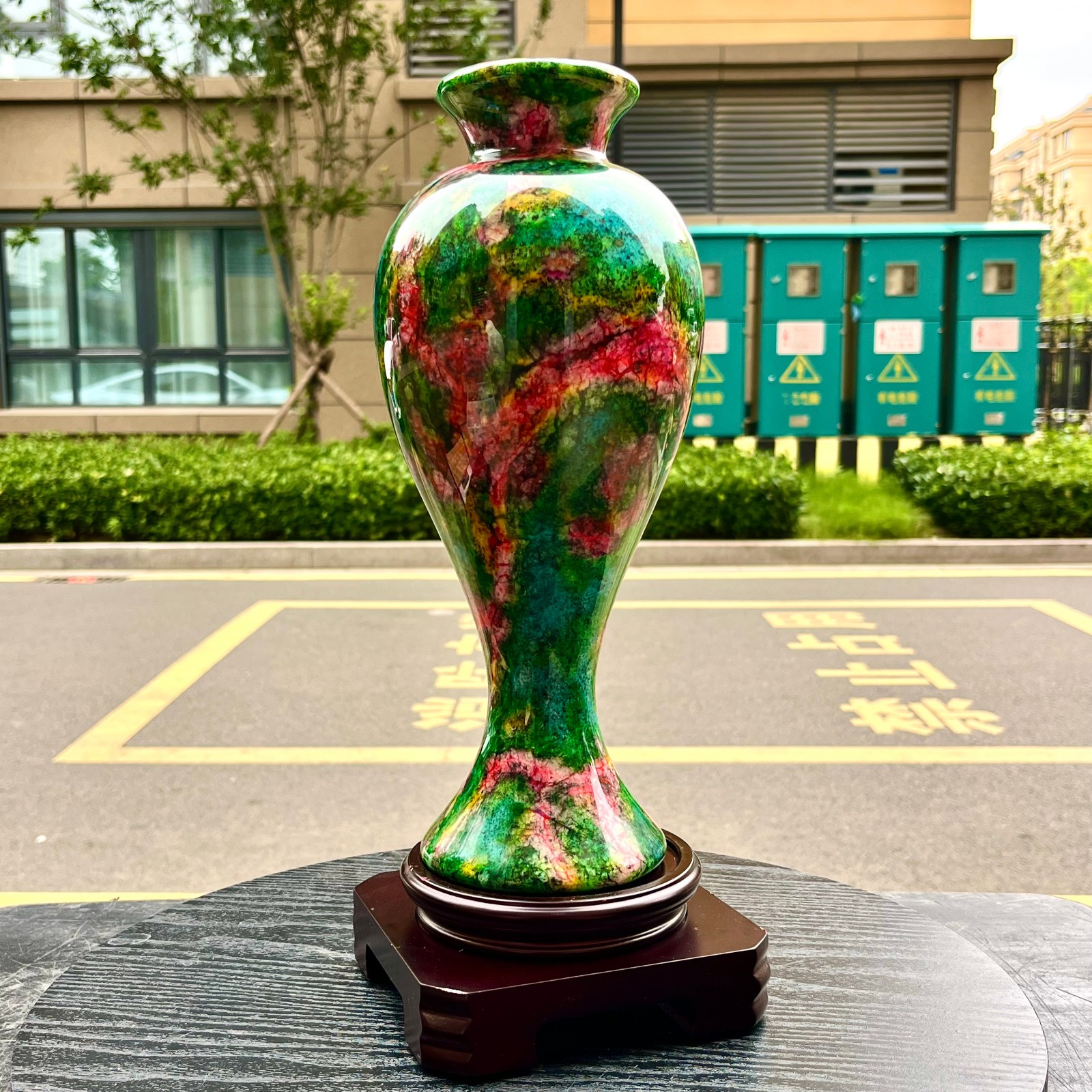 4.64LB Natural “Seven Colors Jade” vase specimen -Taiwan China