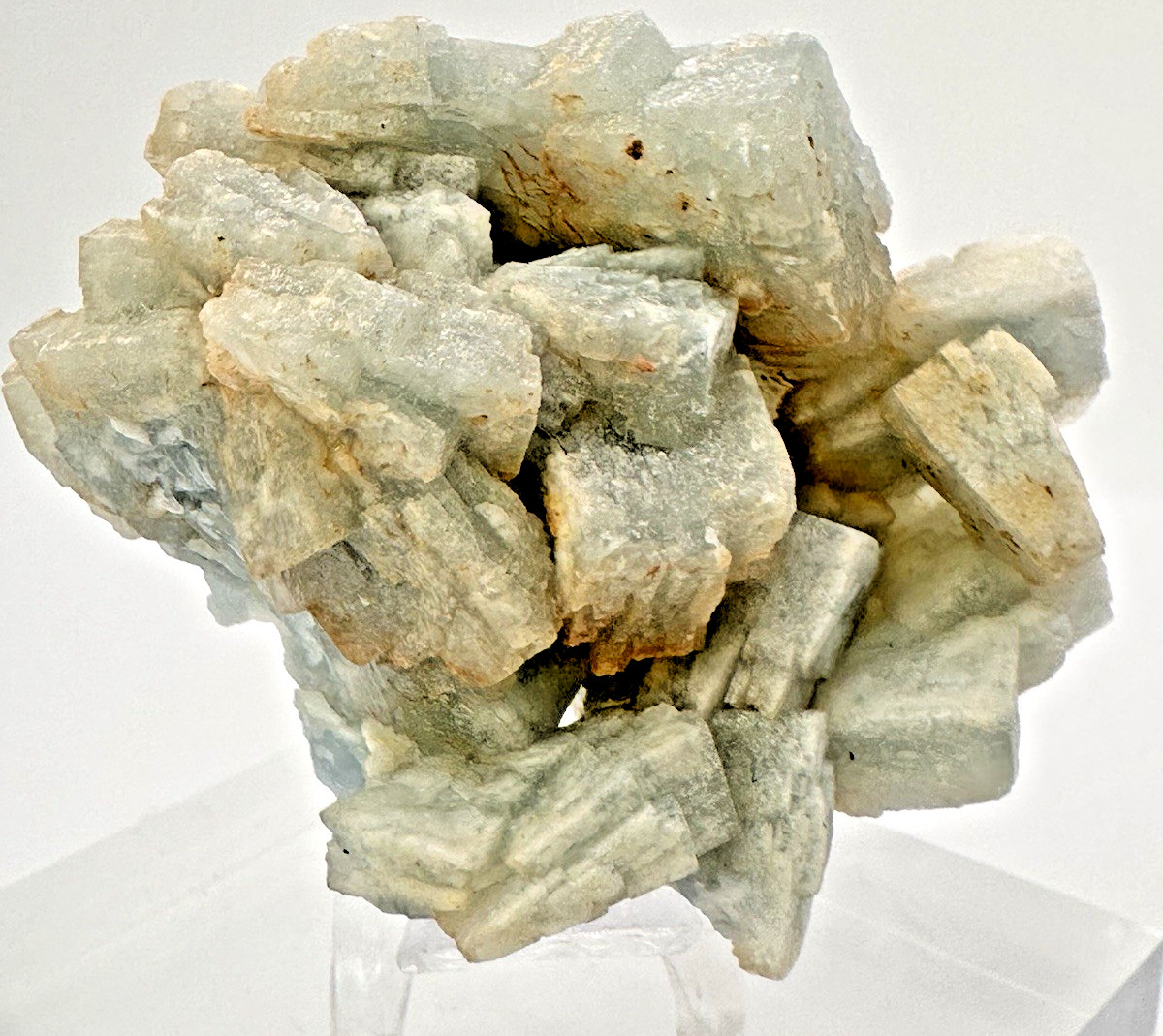 Cluster Sky Blue Barite baryte Crystal Cluster from Morocco 8 oz 3″