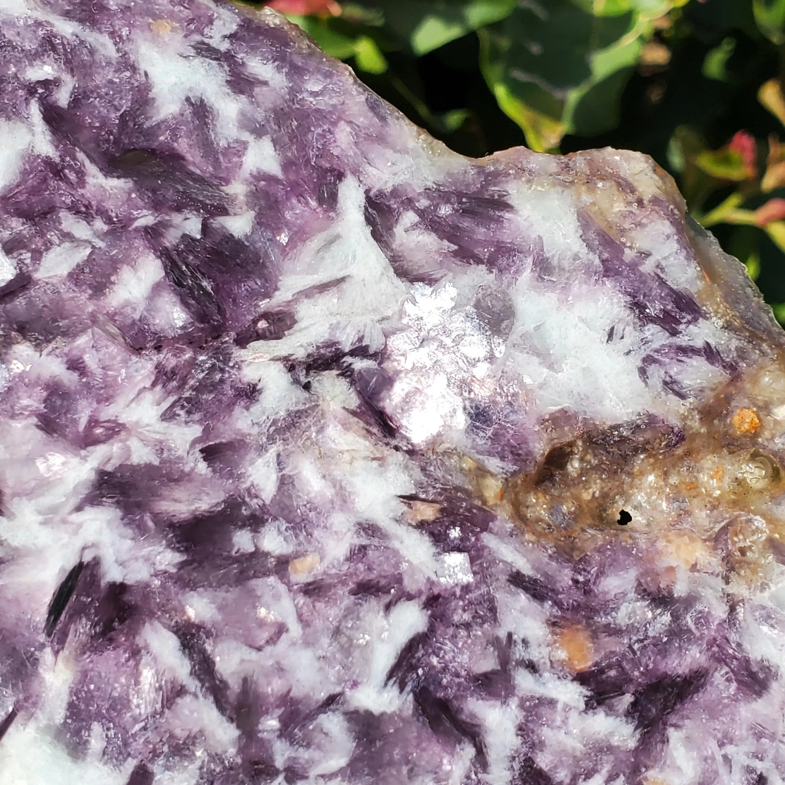 Raw Mica Lilac Pink Purple Flashy Sparkly Polished Display Slab 197 grams