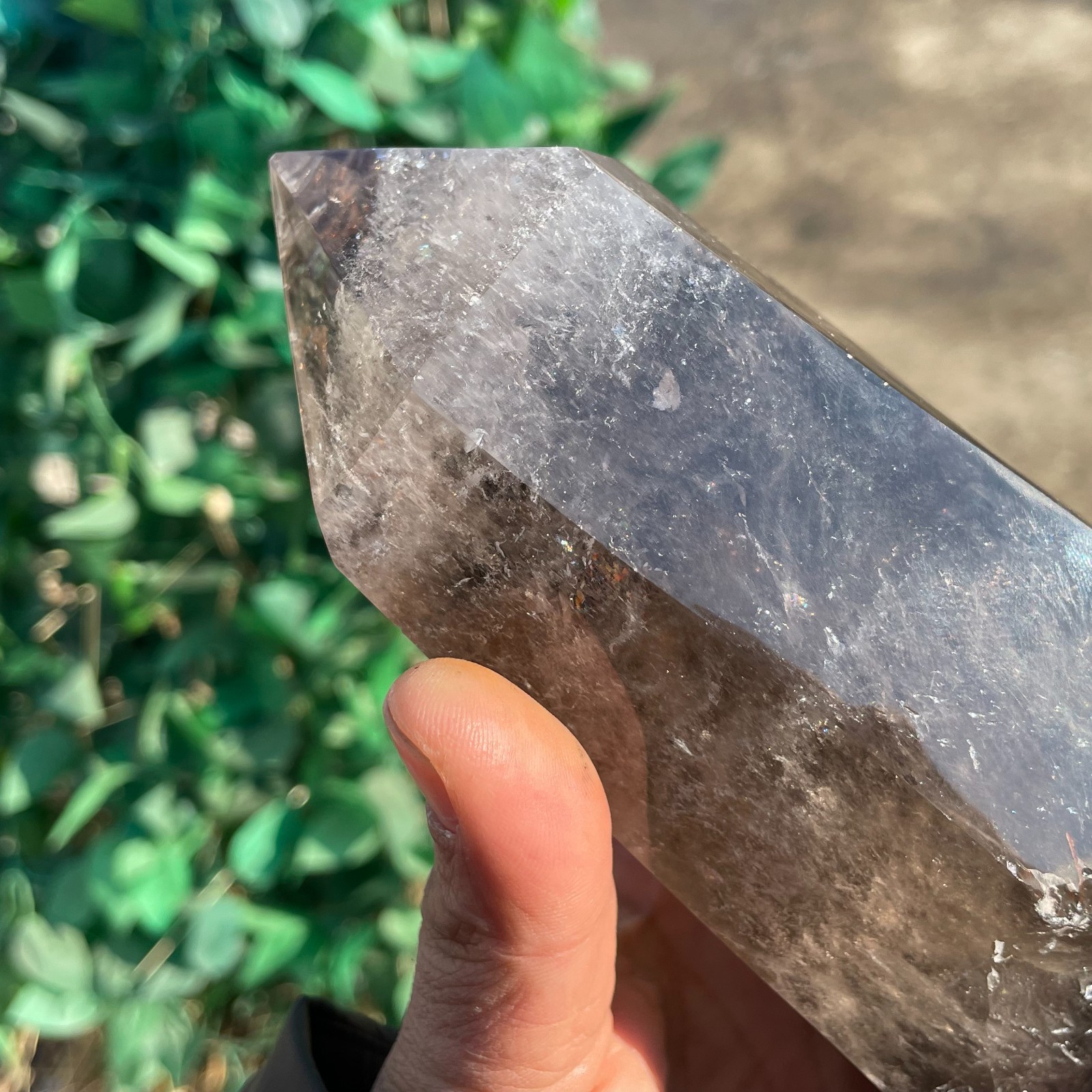 All 4.5LB Natural Smoky Quartz Obelisk Crystal Double Point Healing C2630