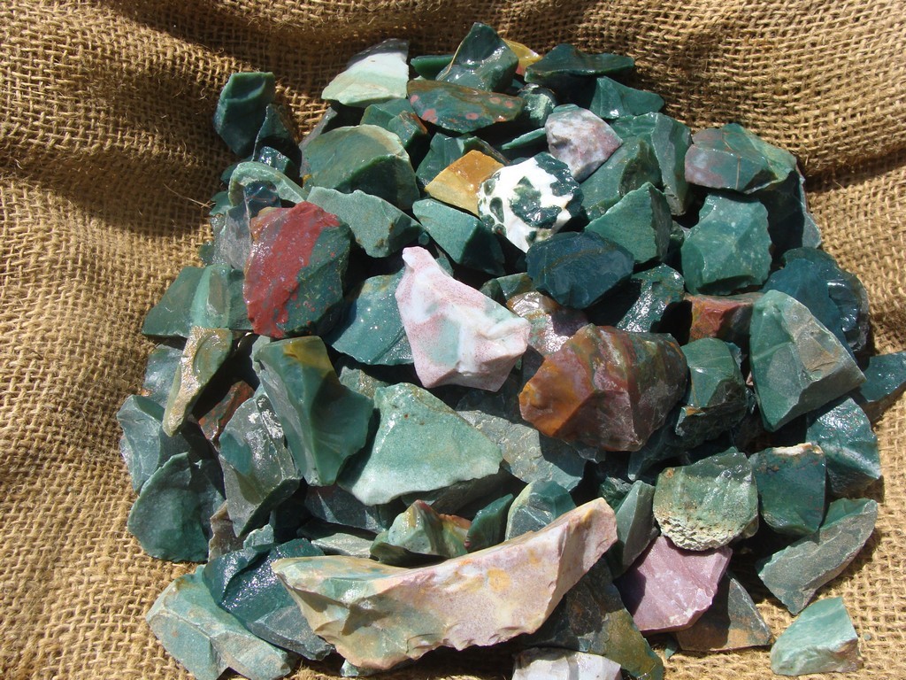 2000 Carat Lots of Bloodstone Rough – Plus a Very Nice FREE Faceted Gemstone