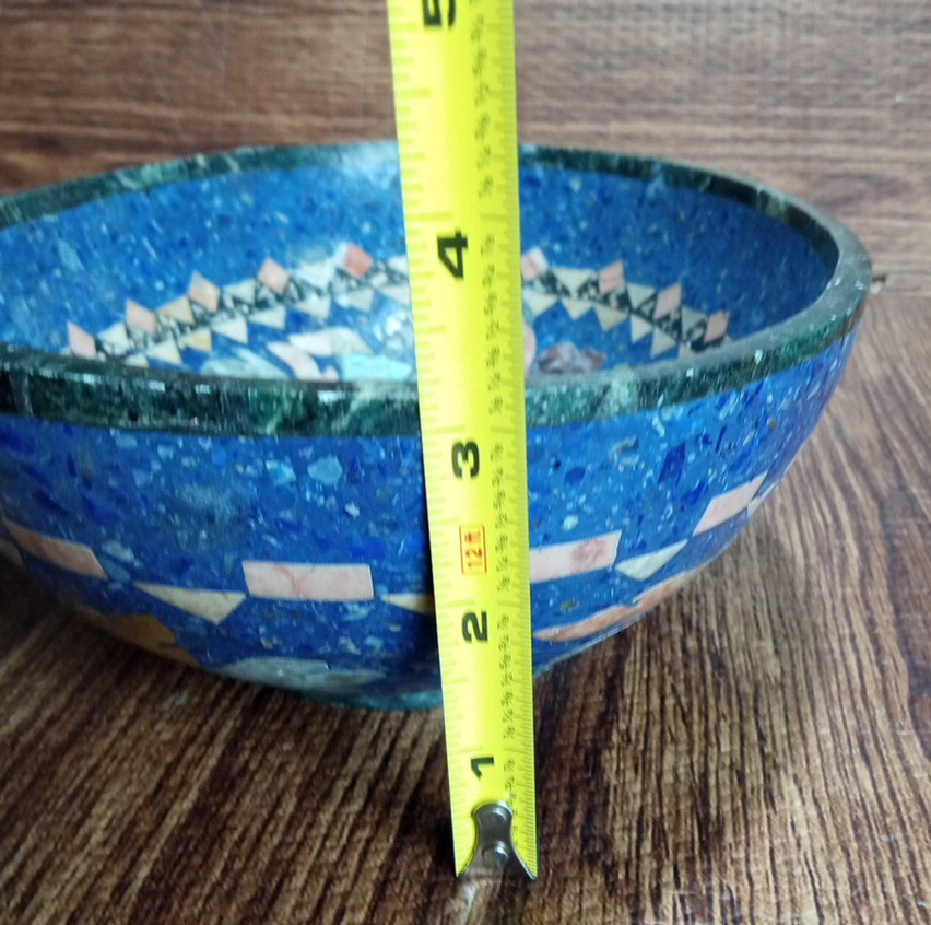 Oval Bowl 10 1/4″ X 7 1/2″ Omar Lapis Industry Made in Afghanistan