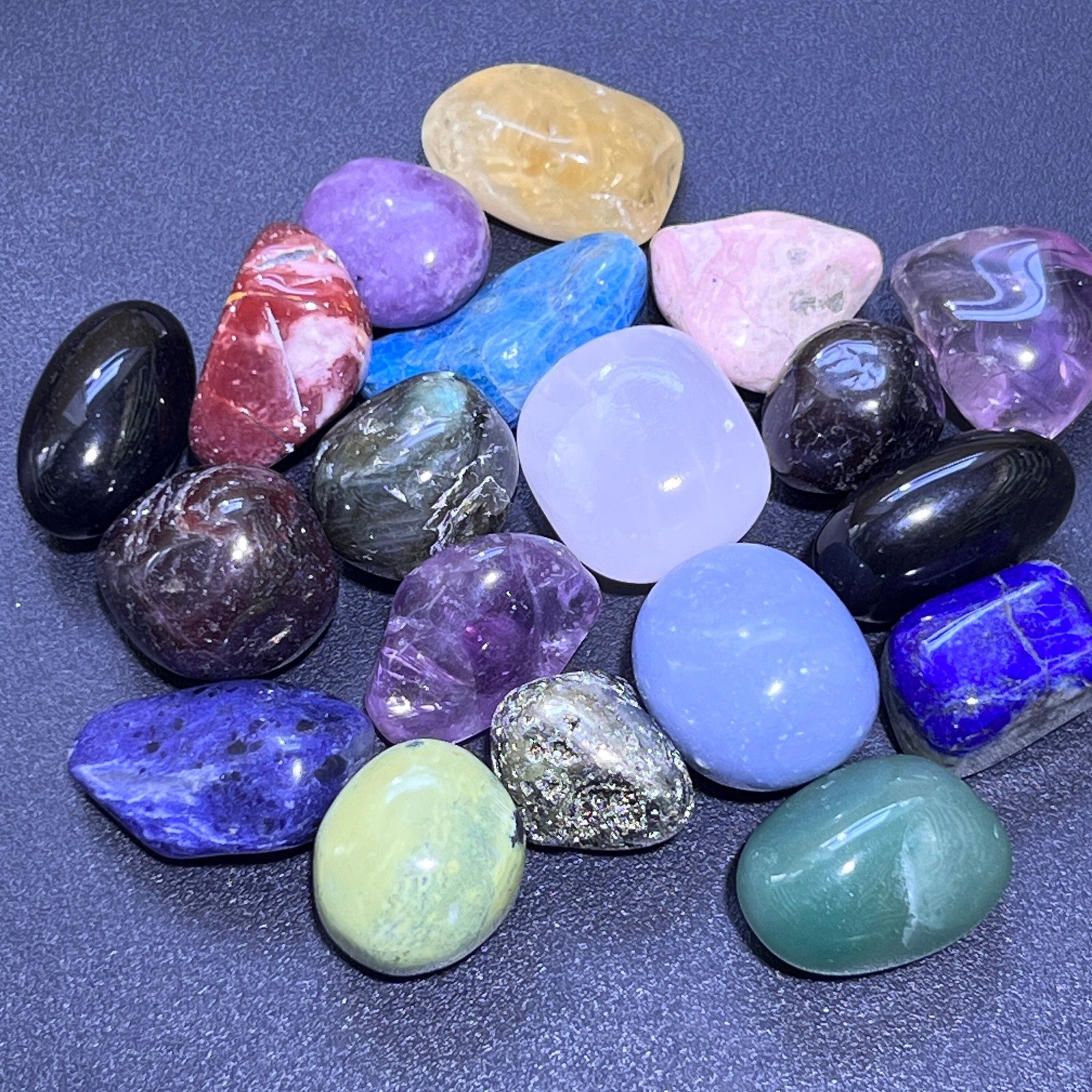 Premium Extra Quality Tumbled Stone Mix (By The Pound) Polished Bulk Wholesale