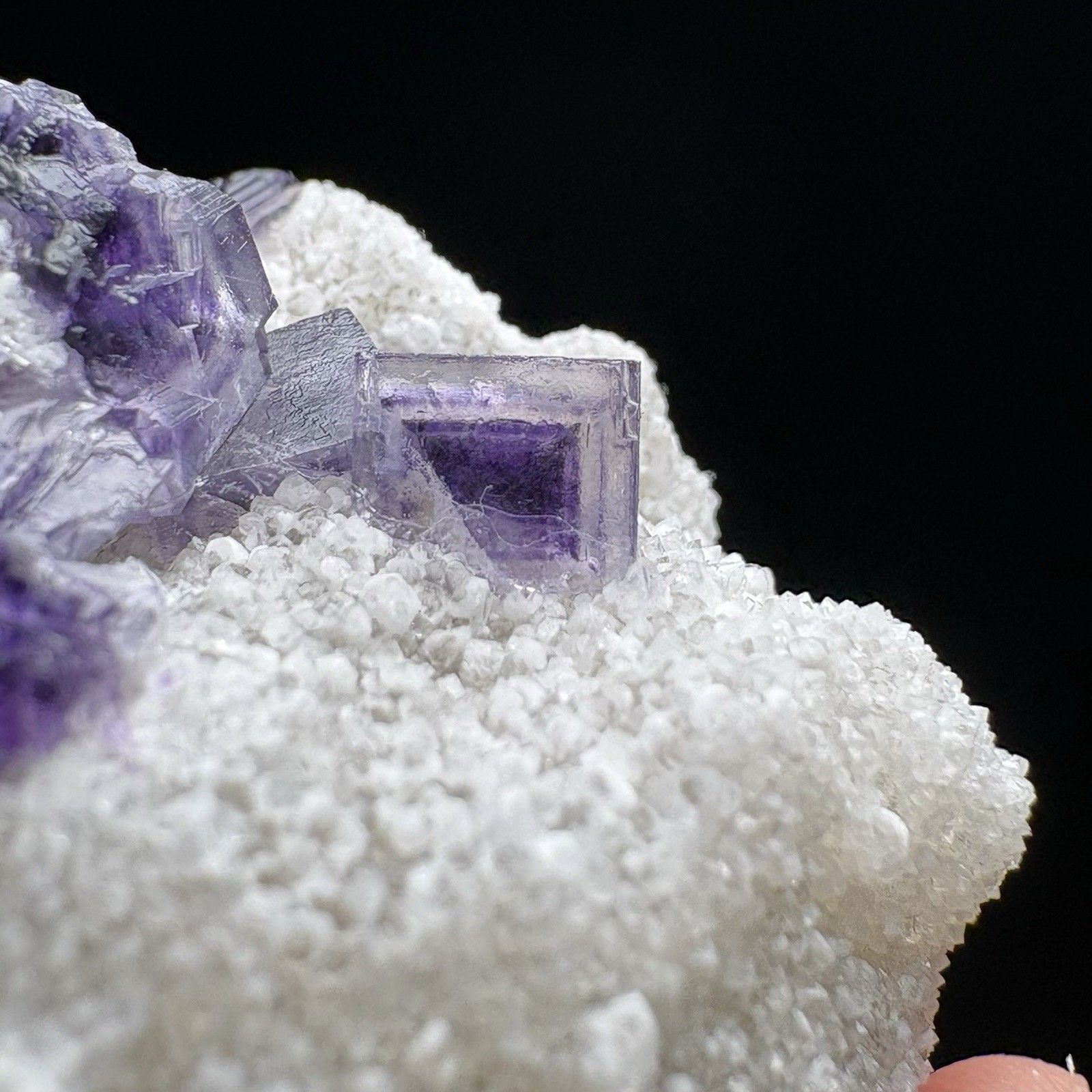 Natural Phantom Fluorite Recursive Growth Geometric Raw Mineral Specimen Crystal