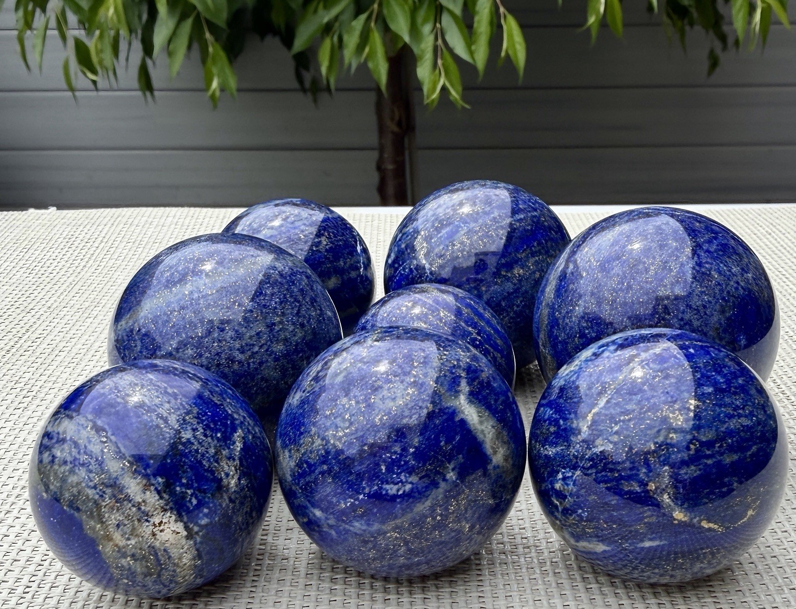 Wholesale Lot 8 pcs Natural Lapis Lazuli Sphere Crystal Healing Energy